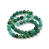 Natural Green Onyx Agate Dyed Round Bead Strands G-P070-19-8mm-4