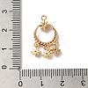 Brass Micro Pave Clear Cubic Zirconia Pendants KK-C062-079G-3