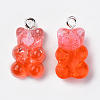 Transparent Resin Pendants RESI-R429-31H-2