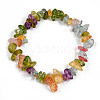 Unisex Synthetic Crackle Quartz Chips Beads Stretch Bracelets BJEW-S143-18-1-2