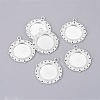 Tibetan Style Alloy Pendant Cabochon Settings TIBE-T003-08S-RS-2