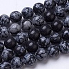 Natural Snowflake Obsidian Beads Strands G-D855-11-10mm-1