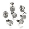 Non-Tarnish 304 Stainless Steel Stud Earring Findings STAS-I157-11A-P-1