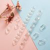 100Pcs 2 Styles Transparent Acrylic Linking Rings OACR-CJ0001-17-6