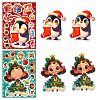 6Pcs Christmas Theme Cartoon Paper Stickers DIY-P085-14A-5