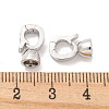 Brass Micro Pave CLear Cubic Zirconia Fold Over Clasps KK-Z044-11P-3