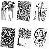 6Pcs 6 Styles Plastic Embossing Folders DIY-SP0005-35-7