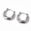 Non-Tarnish 304 Stainless Steel Twist Round Hoop Earrings for Women EJEW-I284-06P-1