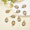 10Pcs Rack Plating Brass Micro Pave Cubic Zirconia Pendants KK-SZ0001-86-3