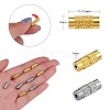 200 Sets 2 Colors Column Brass Screw Clasps KK-SZ0006-33-2