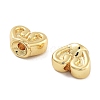 Rack Plating Heart Brass Beads KK-Z071-40G-2