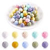 100Pcs Silicone Beads 15mm Multifaceted Round Silicone Beads Bulk Polygonal Silicone Beads Set for DIY Necklace Bracelet Key Chain Craft Jewelry Making JX326A-1