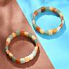 Natural Mixed Gemstone Beaded Stretch Bracelets for Women Men BJEW-M049-18A-2