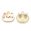 Painted Alloy Pendants PALLOY-P288-02G-06-1