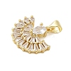 Brass Micro Pave Cubic Zirconia Pendants KK-P293-25A-G-2