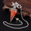 Natural Red Agate Chip & Resin Orgonite Dowsing Pendulum Big Pendants PW-WG36861-01-1