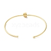 Rack Plating Brass Micro Pave Clear Cubic Zirconia Letter Open Cuff Bangles BJEW-A018-01G-B-3