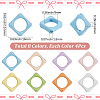 32Pcs 8 Colors Baking Paint Alloy Bead Frame FIND-SP0004-50B-2