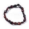 Natural Red Tiger Eye Bead Stretch Bracelets BJEW-K213-13-2