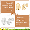 ANATTASOUL 2 Pairs 2 Colors Brass Twist Oval Cuff Earrings EJEW-AN0004-92-3