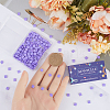 240Pcs 2-Hole Baking Paint Opaque Colours Glass Seed Beads SEED-SC0001-12D-3