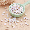 500Pcs 5 Style Plating Acrylic Beads PACR-BY0001-01-12