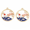 Alloy Enamel Pendants ENAM-S126-112-NR-2