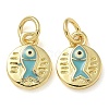 Rack Plating Brass Enamel Charms KK-K392-06G-1