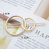 Alloy Geometric Hair Barrettes OHAR-PW0001-216-16-1