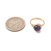 Natural Tiger Eye Finger Rings RJEW-JR00986-3