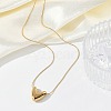 304 Stainlee Steel Pendant Snake Chain Necklaces for Women NJEW-M087-01G-02-2