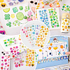 Olycraft 10 Sheets 5 Colors Flower Pattern Epoxy Resin Sticker DIY-OC0012-20-6