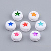 Opaque Acrylic Enamel Beads X-MACR-S273-34-2