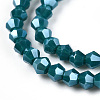 Opaque Solid Color Electroplate Glass Beads Strands EGLA-A039-P2mm-A18-2