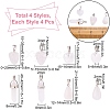 SUNNYCLUE 16Pcs 4 Style Natural Rose Quartz Pendants G-SC0001-75-2