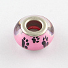 Large Hole Dog Paw Prints Pattern Resin European Beads OPDL-Q129-226A-1