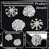 AHADERMAKER 4Pcs 2 Colors Zinc Alloy Rhinestone Ornament Accessories DIY-GA0005-93-3