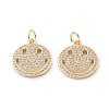 Brass Micro Pave Clear Cubic Zirconia Pendants X-ZIRC-Z014-08G-1