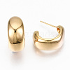 Brass Half Hoop Earrings X-KK-R117-036-NF-3