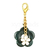 Acrylic Flower Pendants Decorations HJEW-JM01314-03-1