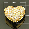 Brass Cubic Zirconia Pendants ZIRC-D007-1G-1