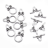 Ring Tibetan Style Alloy Toggle Clasps A1011Y-1