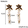 Flower Brass Stud Earrings STAS-OY015-40G-2