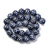 Handmade Blue and White Porcelain Beads Strands PORC-I027-04B-2