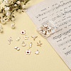 30Pcs 30 Style Light Gold Alloy Enamel Pendants ENAM-YW0001-80-8