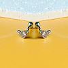 Angel Wing Heart 316L Surgical Stainless Steel Pave Cubic Zirconia Tongue Rings FS-WG901EE-01-1