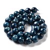 Natural Dyed Kyanite/Cyanite/Disthene Round Beads Strands G-N0150-05-12mm-01-5