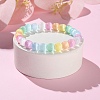 Dyed Natural Selenite Round Beaded Stretch Bracelets for Women BJEW-G731-01A-2