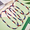 Polymer Clay Rhinestone Round Beaded Necklaces NJEW-SW00049-02-5