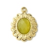 Ion Plating(IP) Real 14K Gold Plated 304 Stainless Steel with Glass Pendant FIND-Z028-30H-1